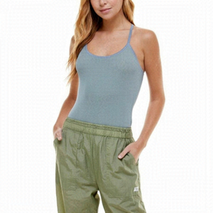 New Nordstrom WAYF | '98 Alicia T-strap Bodysuit In Oasis Blue